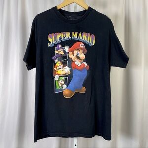 Super Mario Bros Large Graphic Tee Shirt Nintendo Cartoon Gaming